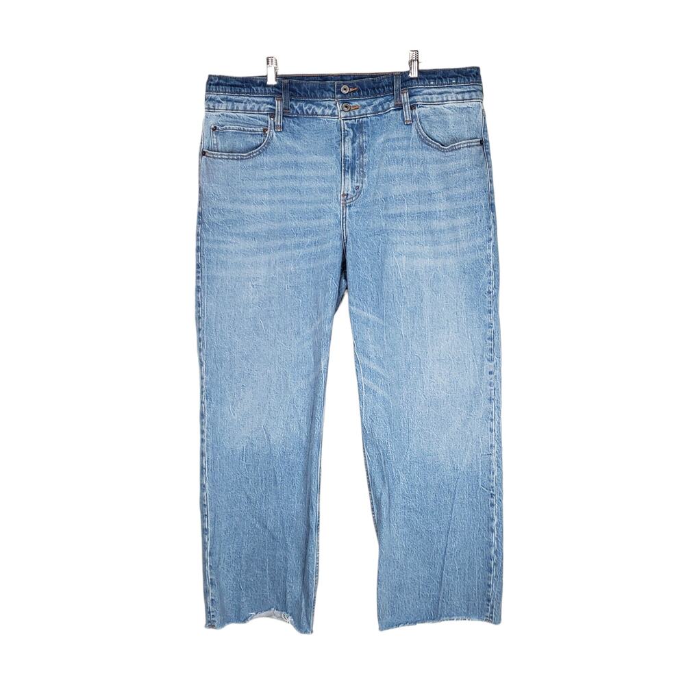 Abercrombie & Fitch The 90s Relaxed Jean High Rise Blue Size 34 US 18 Short